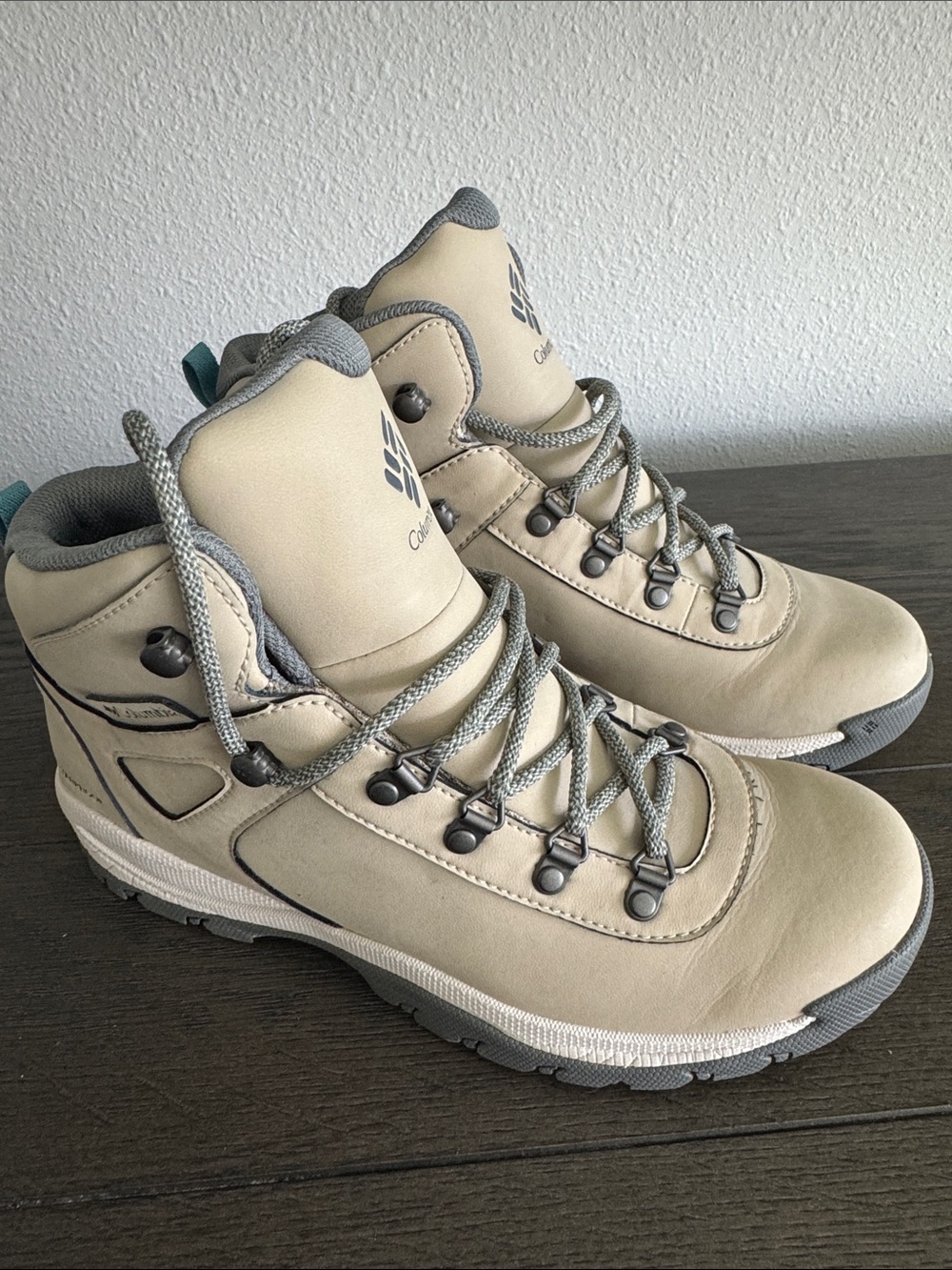 Columbia Beige and Gray Hiking Boots